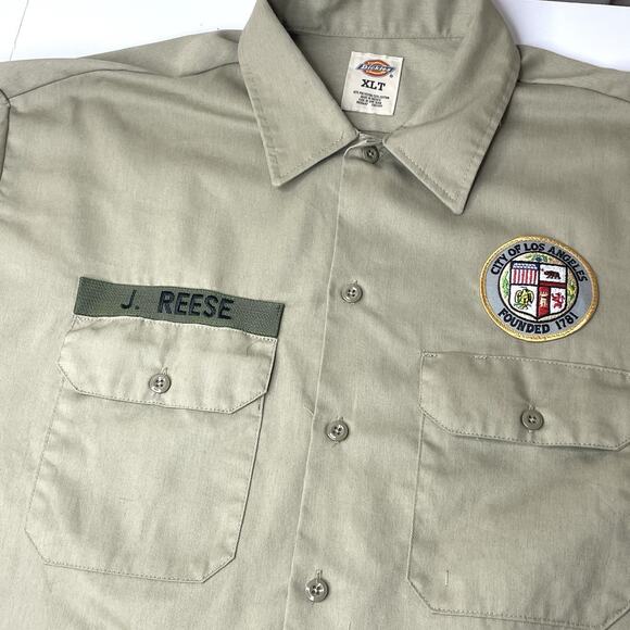 Dickies XLT Work Shirt City of Los Angeles Patch Uniform Utility Streetwear - Picture 4 of 8